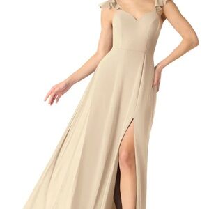 Azazie Champagne Colored Bridesmaid Dress